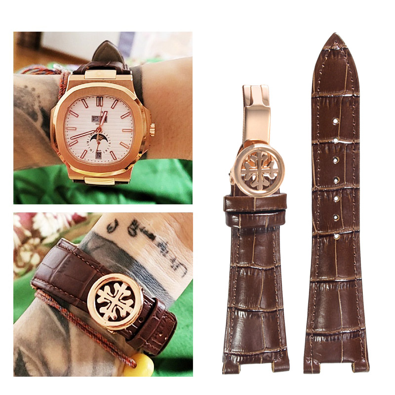 Patek Philippe Watch Nautilus - 25 mm Leder-Uhrenarmband für Patek Philippe