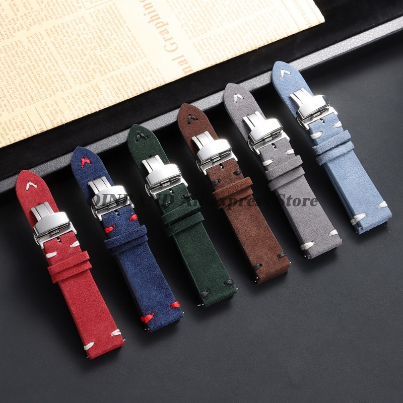Suede Strap Watch - 18mm 20mm 22mm Schnellverschluss Weiches Armband
