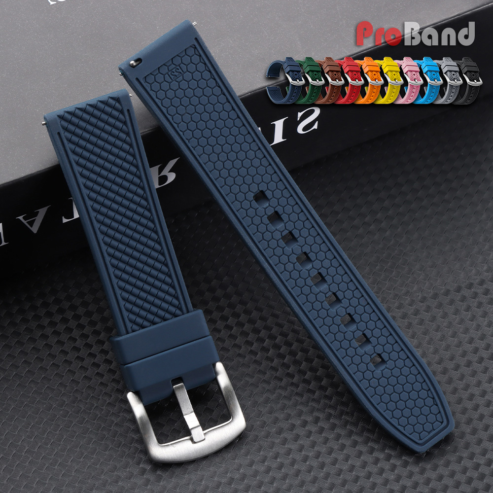Nato Strap Nylon - Schnellverschluss Gummi-Uhrenarmband 20mm 22mm Silikon-Uhrenband für