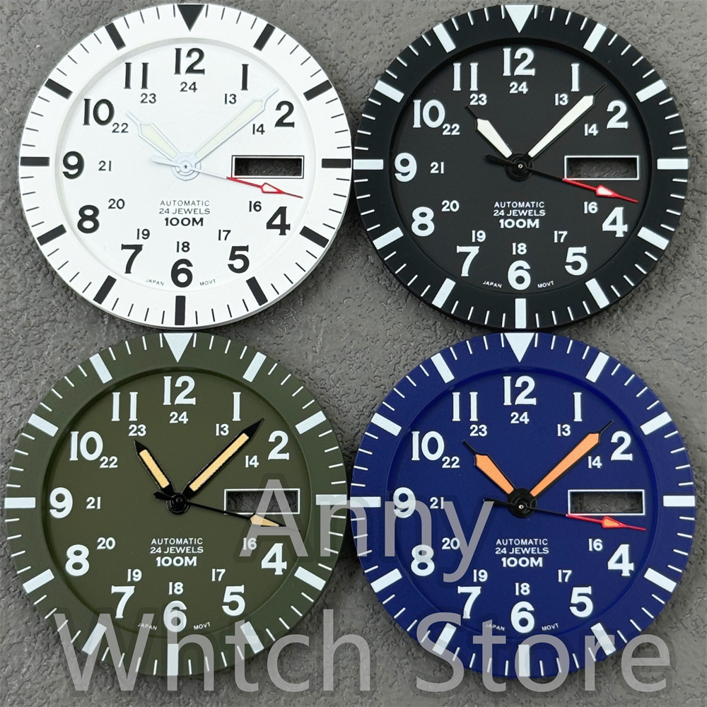 Seiko Watch 5 Sports - 34,4 mm Vintage Weiß Schwarz Dunkelgrün