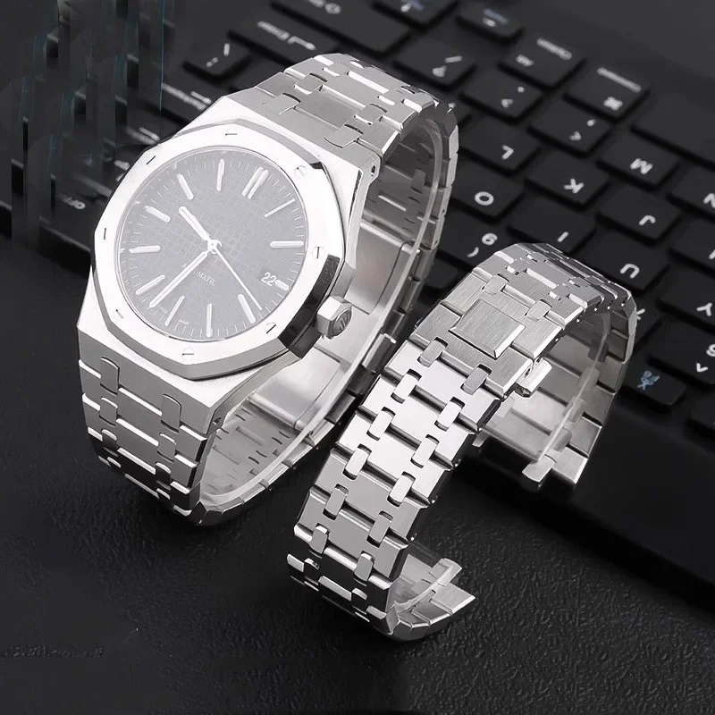 904 massives Edelstahl-Uhrenar – Audemars Piguet Watch Royal Oak Bewertung und Preis