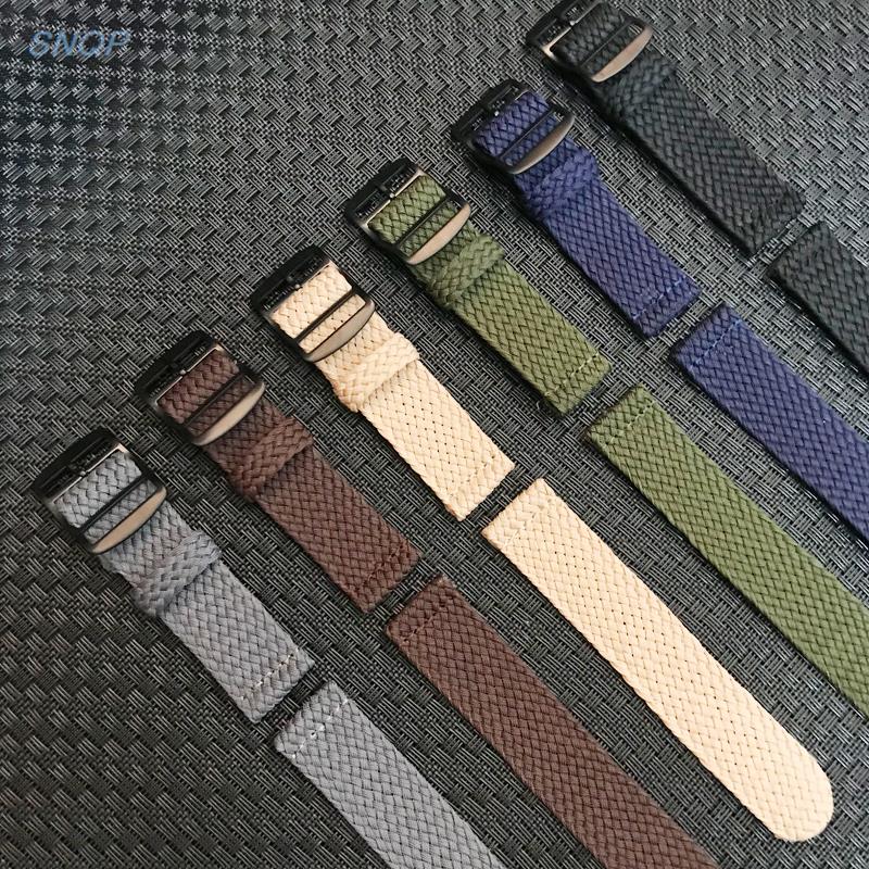 20mm 22mm Schwarz Marine einfa – Perlon Strap Woven Bewertung und Preis