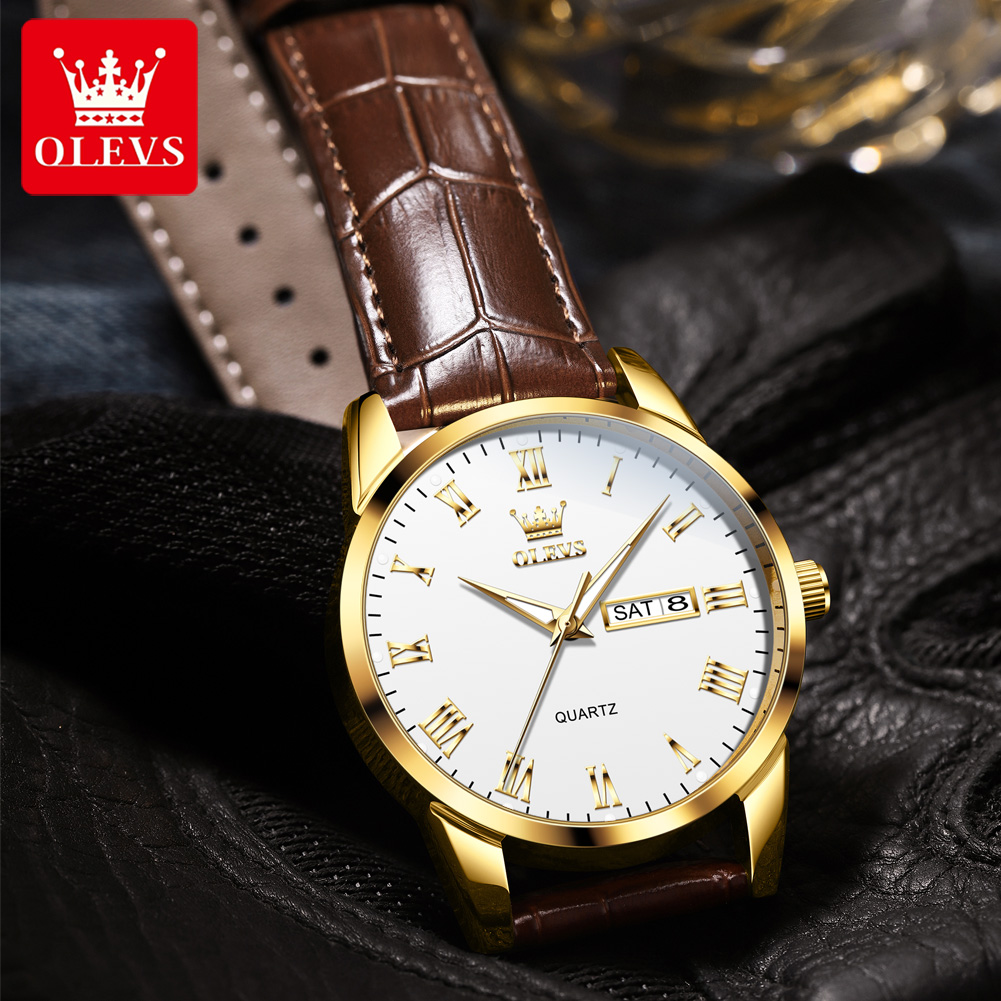 OLEVS 5892 Original Quarzuhren – Leather Watch Band Men Bewertung und Preis