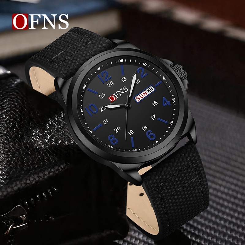 OFNS 7223 Lässige Herren-Quarz – Leather Watch Band Men Bewertung und Preis
