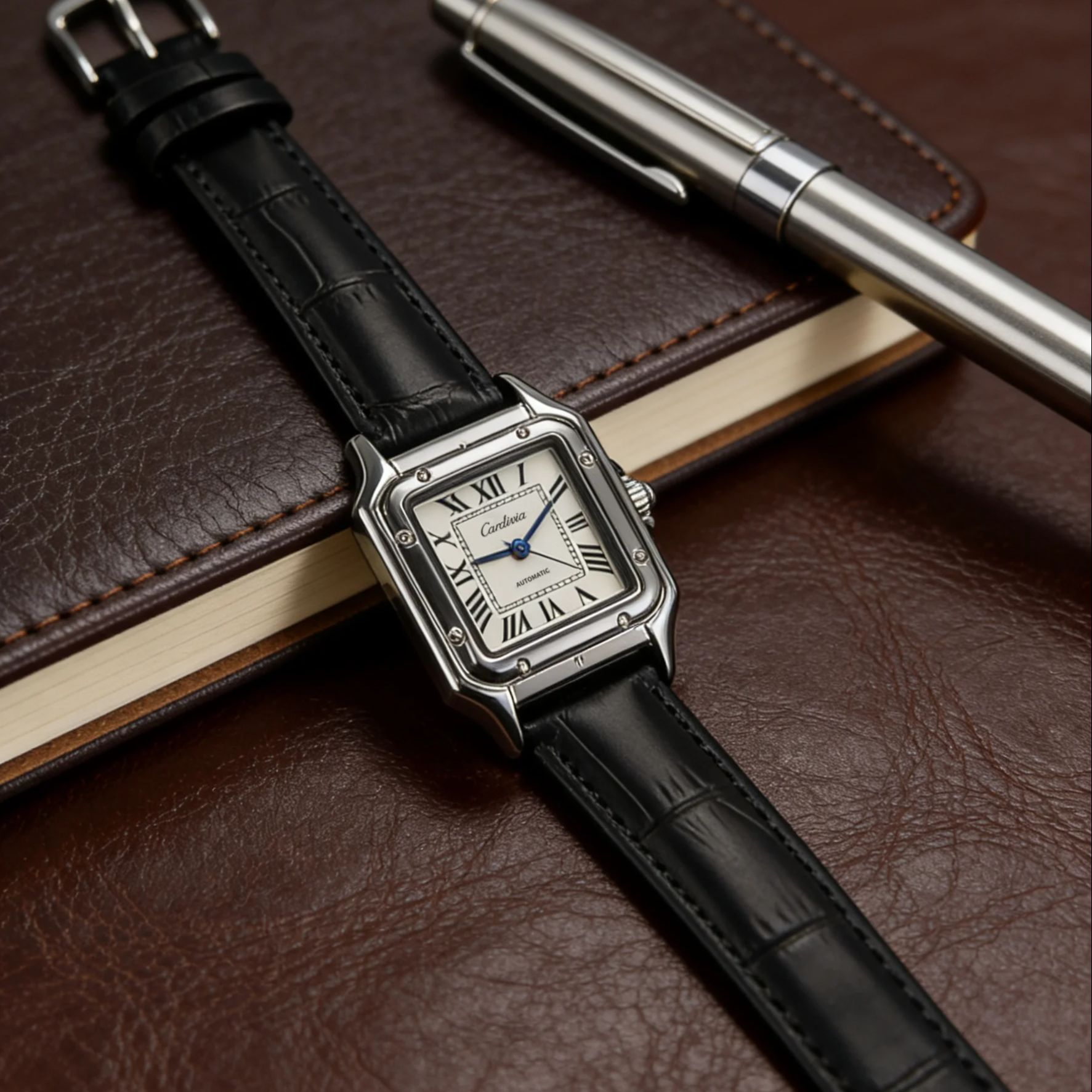 Retro-Quarzuhr für Damen mit q – Cartier Watch Santos Bewertung und Preis
