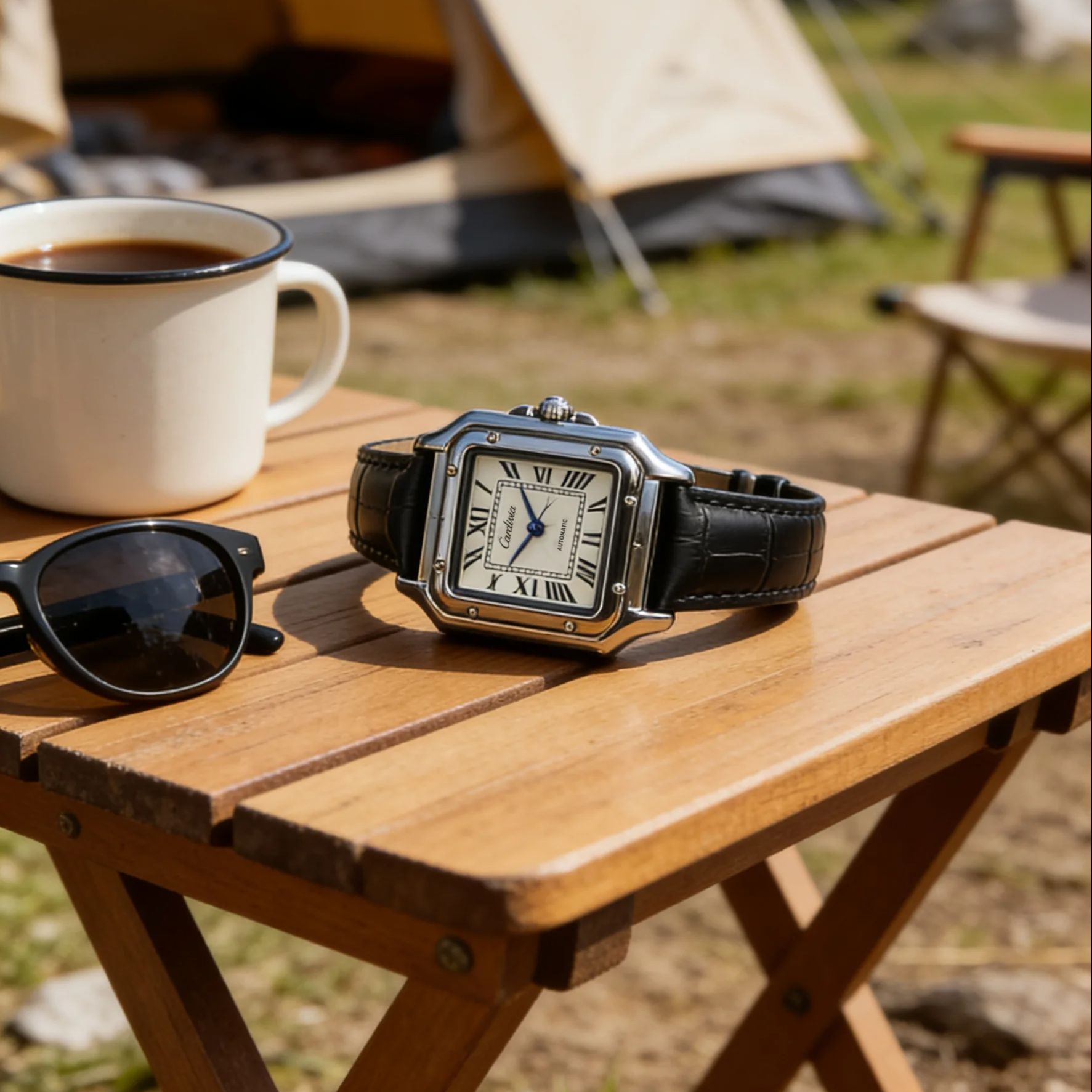 Retro-Quarzuhr für Damen mit q – Cartier Watch Santos Bewertung und Preis