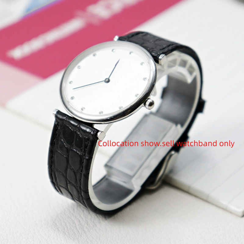 Dünnes Krokodil-Echtlederarmba – Cartier Watch Santos Bewertung und Preis